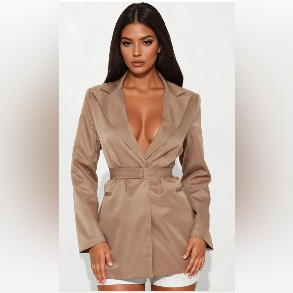 Fashion Nova Chic Tan Blazer